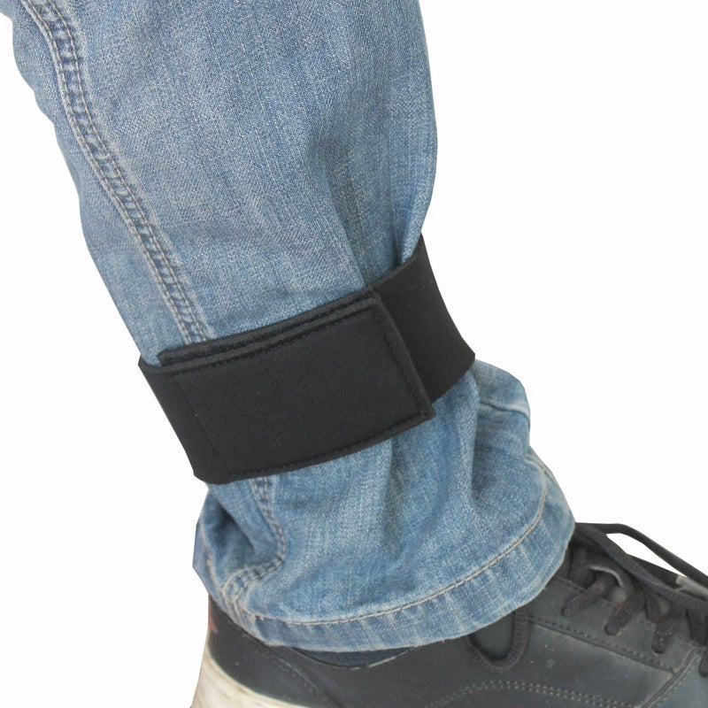 YYST 2 Pcs Neoprene Ankle Pant Garters for Waders Fly Fishing Riding Black